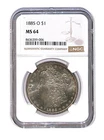 1885 O Morgan Dollar NGC MS 64