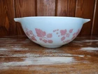 Vintage Pyrex 443 Cinderella Mixing Bowl 2.5 Qt Gooseberry White Pink