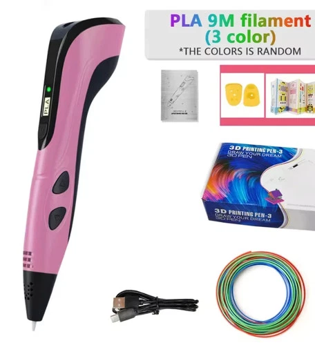 3D Printing Pen Set - 3D Pen with PLA Filament Creative Toys - PINK