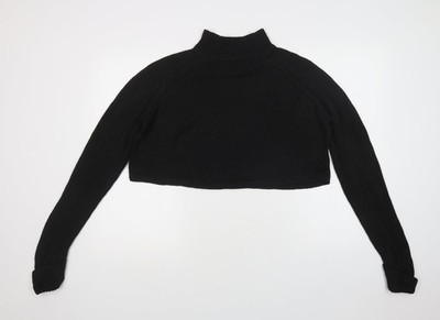 QED Damen Pullover Pulli schwarz Stehkragen Acryl Größe M