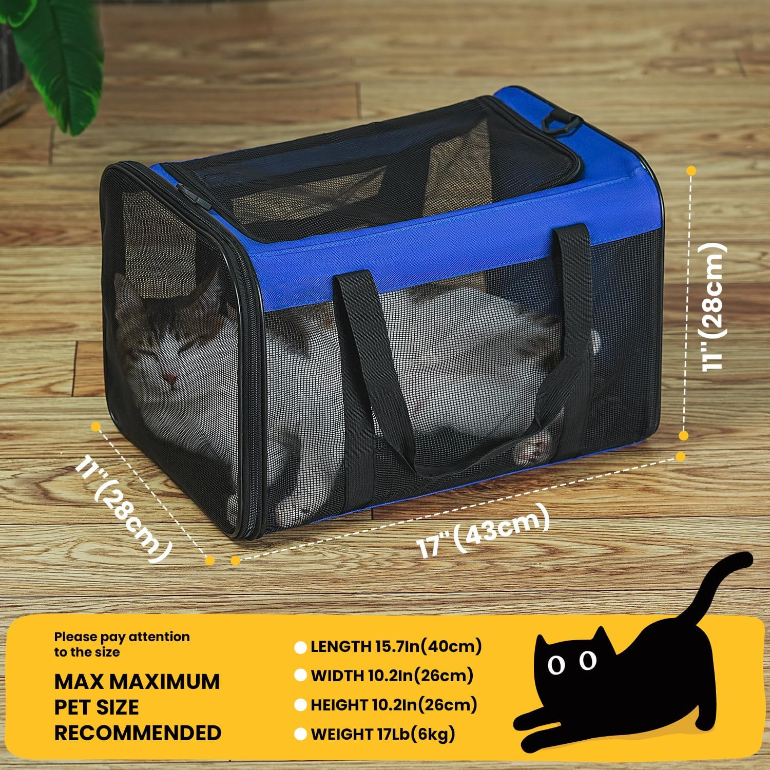 Borsa Trasporto Gatto Aereo: Trasportino Morbido Premium Ventilato - 2