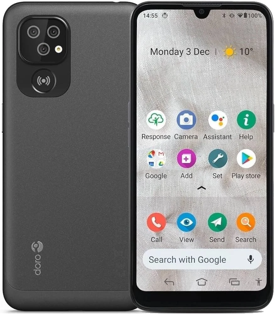 Doro 8100 4G Senior Smartphone 6.1” HD 13MP Camera Assistance Button UK Version - Black