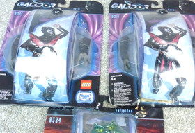 Three 2002 Lego Galidor Defenders Outer Dimension Euripides & 2 Gorm Sealed