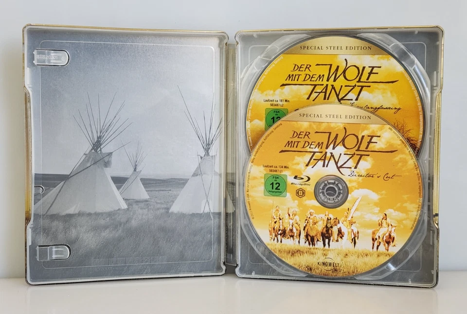 Dances with Wolves (1990) Blu-ray 2011 German Import Tanzt Region B SteelBook - Image 2 of 4