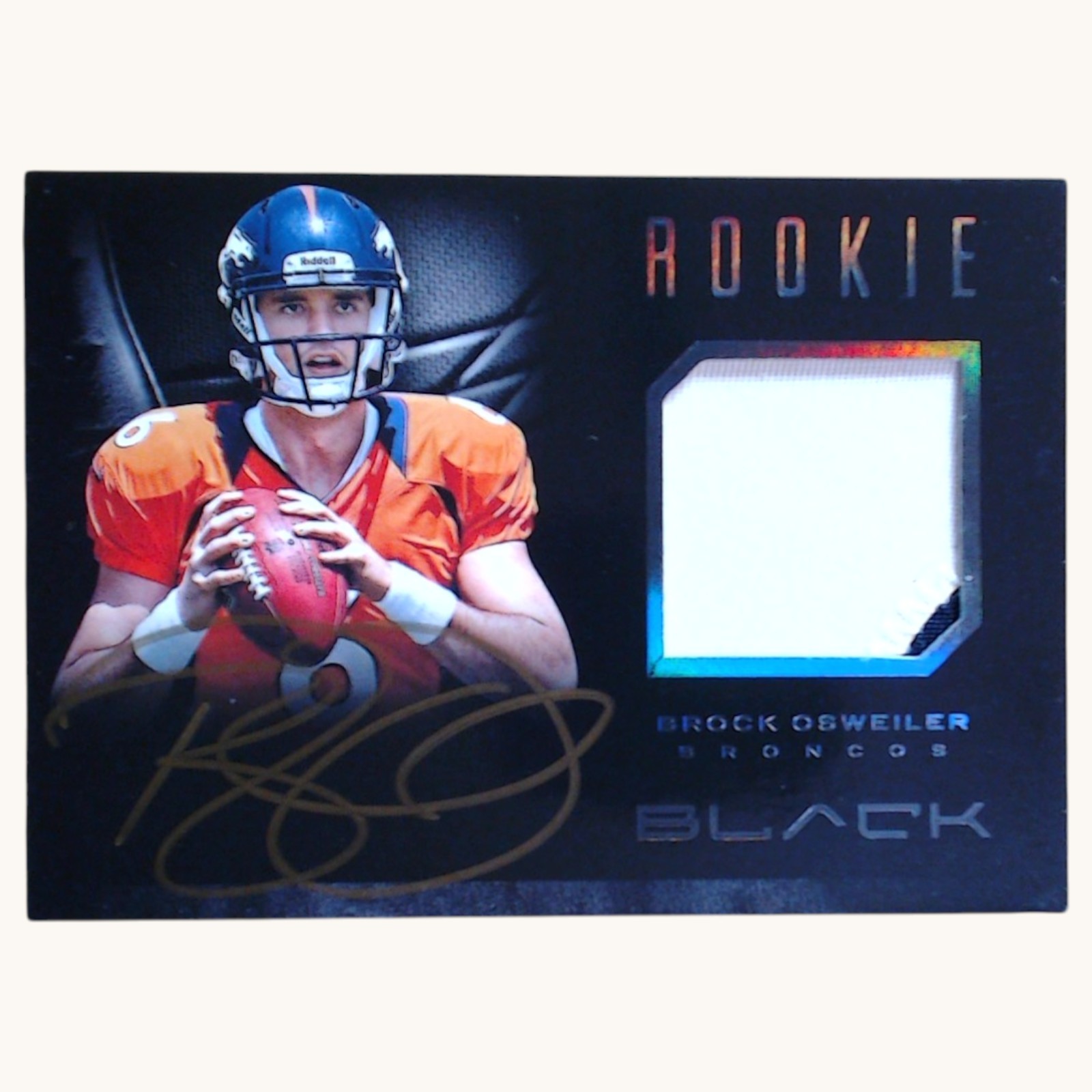 Brock Osweiler Panini Black Rookie Signature Materials Prime #7 Black