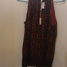 Max Studio Womens Red & Black Velvet Patterne...