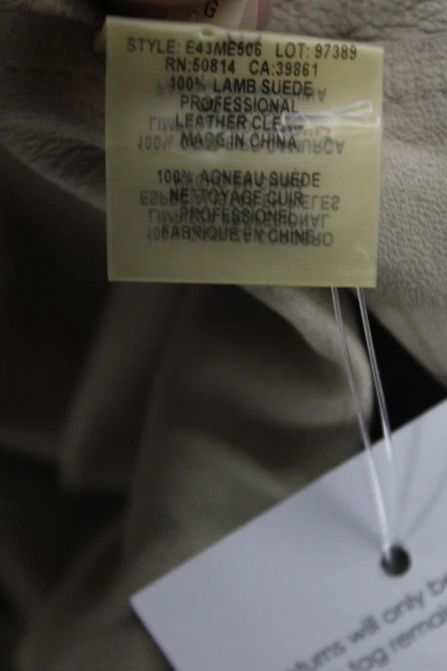 Elie Tahari женщин бежевый ягненка замши бак v-образным вырезом твердого размера L - Изображение 4 из 4