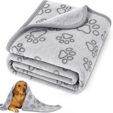 41" x 30" Dog Blankets for Medium Dogs, Cat, Premium Soft Dog Blankets Grey