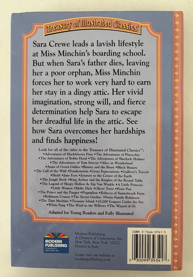 A Little Princess (Treasury of Illustrated Classics) By Frances Hodgson Burnett - Image 2 of 2