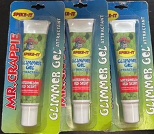 MR. CRAPPIE ' SPIKE IT GLIMMER GEL ATTRACTANT ' WATERMELON RED SCENT - LOT OF 3
