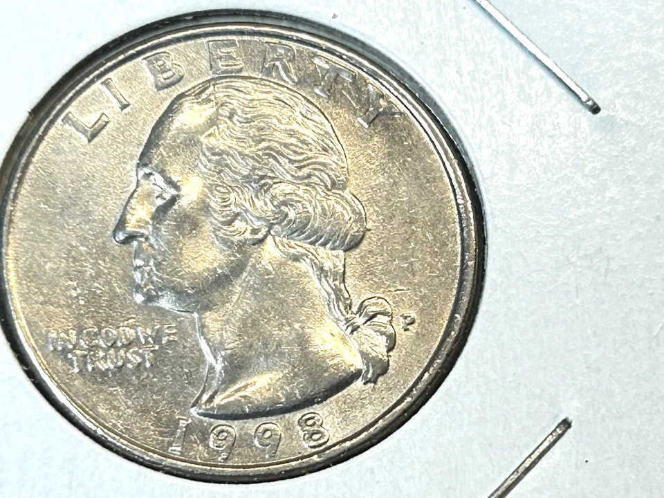 1998 P AU Washington Quarter DDO. Doubling "In God We Trust"(STUNNING) #1 - Image 3 of 4
