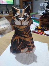 Vintage Dalton Scotland Ceramic Cat Figurine Vase 8½" 22cms tall approx Ex Cond