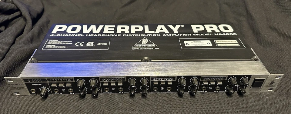 Behringer Powerplay Pro HA4600 4-Channel Headphone Mixing Distribution Amplifier - Image 2 of 4