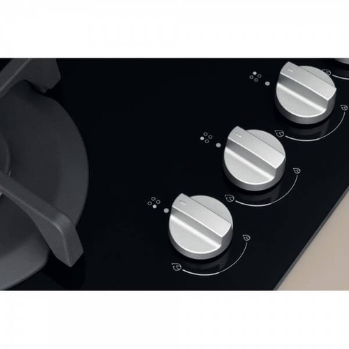 Indesit Ing 61t / BK Table de Cuisson A Gaz Cm. 59 - Verre Noir - Photo 3 sur 8