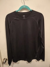 REI Co-op Men's Black Long Sleeve Stretchy Base Layer Shirt  M Hiking Gorpcore 