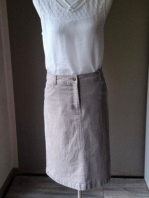 Your Sixth Sense, Jeansrock, Midi, Sandfarben, Strassdetails, Gr. 44, #KR003