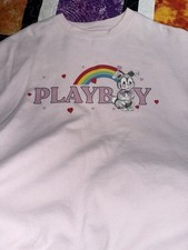 Playboy Pacsun Sweatshirt One Size Crewneck Pullover Pink Bunny Heart Valentines