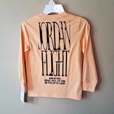 Air Jordan Flight Jumpman Orange T-Shirt 6 Boys Long Sleeves Graphics