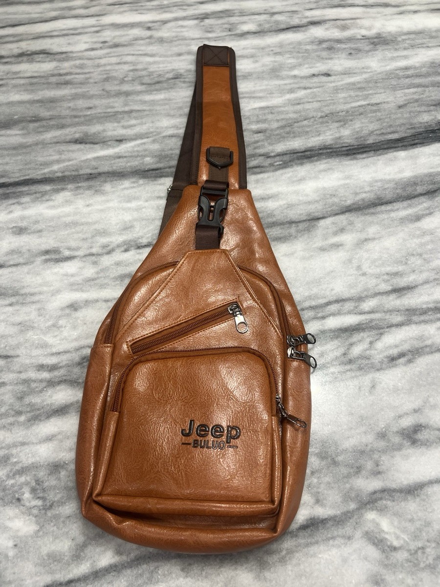 JEEP BULUO Travel Hiking Cross Body Messenger leather bag