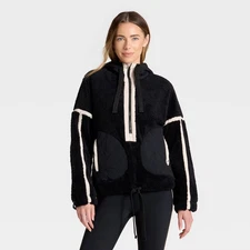 Women's Contrast High Pile 1/2 Zip Jacket - JoyLab