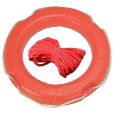 60 cm Rettungsring + 30 Meter Wurfleine Wurfring orange Ring Rundumleine Boot