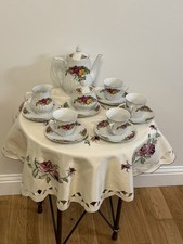 Vintage Regent China English Rose Tea Set  Not Stamped Made In China 
