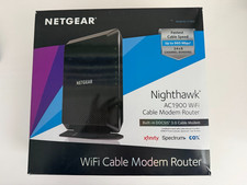 NETGEAR Nighthawk AC1900 DOCSIS 3.0 WiFi Cable Modem Router C7000-100NAR - Black