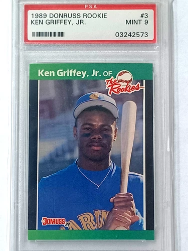 1989 Donruss Rookies #3 KEN GRIFFEY Jr. RC PSA 9 Mint