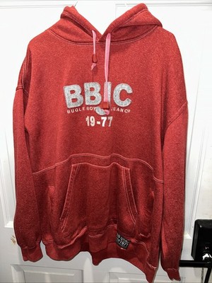 Bugle Boy 90 s Men s Size Large Vintage Long Sleeve Red Pullover Hoodie
