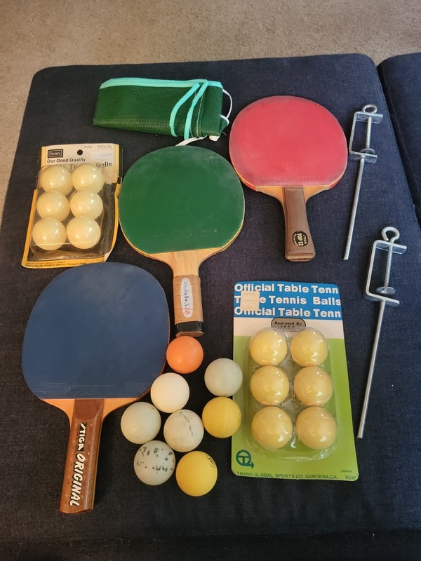 Vintage Stiga Original, Stiga Match, Sweden wakaba Butterfly Paddles Lot