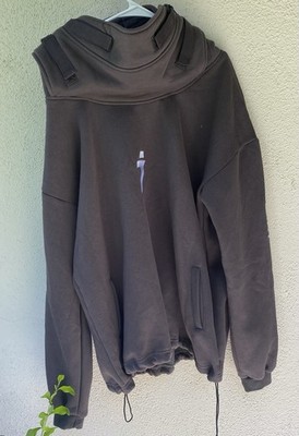 Jiye Heavy Industry Dark Gray Fleece Pullover Hoodie Embroidered Men's L