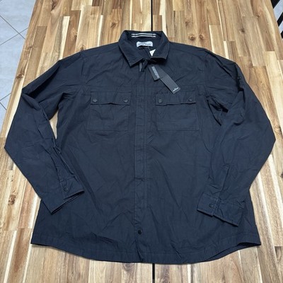 Stone Island Shirt Mens 2XL Black 2011 Double Pocket Overshirt Lightweight NWT