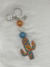 Cactus Rhinestone Keychain