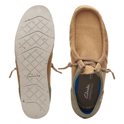 Clarks Mens Shacrelite Moc Leather Casual Shoe Size 10.5 Beige-Tan Slip-on Style Amazon.com | Clarks Collection Men main image 4