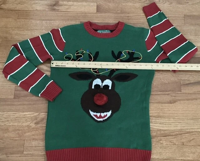 Ugly Christmas Sweater Rudolph The Red Nose Reindeer Size Small (S) Peppermints