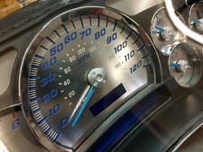 US Speedo Stainless Steel Gauge Face Kit Blue Text & Matching Pointers GM 03-06 gallery