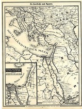 Der Heerstrasse nach &Auml;gypten Kriegsschauplatz im Orient Map c.1916