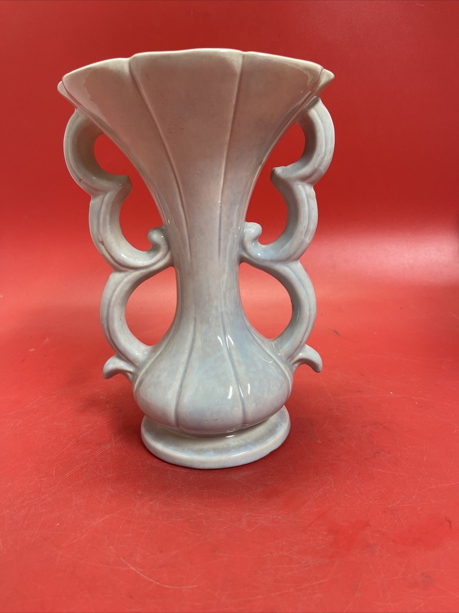 Vintage Gonder Art Pottery Vase Aqua/Teal H-81 9