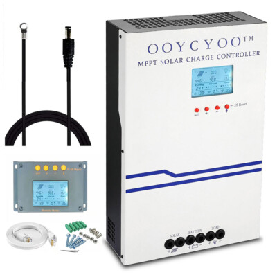 100A MPPT Solar Charge Controller 12V/24V 36V 48V Auto PV 150V MAX 5000W LCD T8