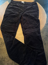 CHICO'S VELVET/VELOUR BLACK STRAIGHT LEG PANTS SZ 1