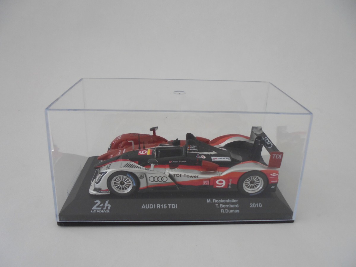 Miniature Audi R15 TDI #9 - 24h Du Mans 2010 - Échelle 1/43 IXO - Neuf Avec Boîtier