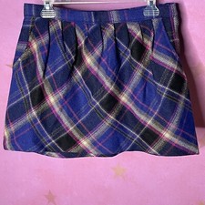 Old Navy Plaid Wool Pleated Alt Mean Girls Y2K Skirt Size 6