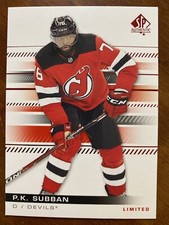 19-20 UD SP Authentic Hockey Red Limited 90 P.K. Subban
