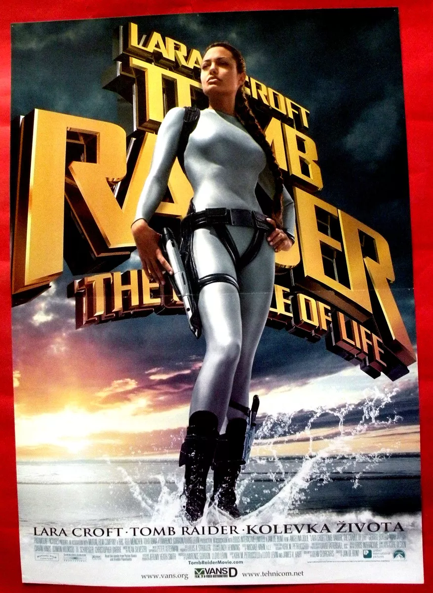 Angelina Jolie is Lara Croft Tomb Raider Action, Adventure Movie Cover  Poster