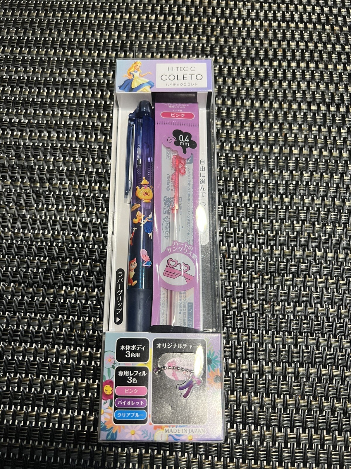 Alice in Wonderland Hi-Tec C Coleto 0.4mm water-based gel ink with charm 3 Color