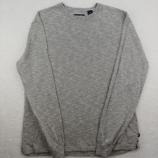 CHAPS Mens Sweater Shirt Sz Lg Lightweight Crew Neck Soft Feel GRAY Fashion