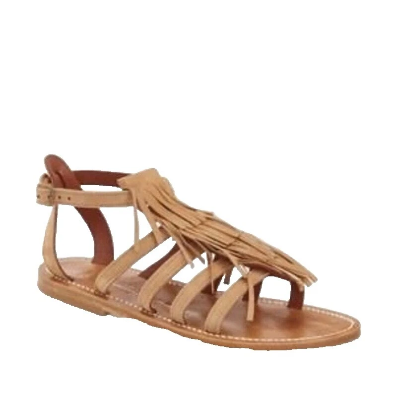 Fringe Gladiator Suede Sandals for Women
