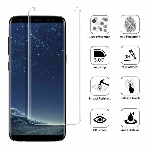 2-Pack Full Cover Tempered Glass Protector F Samsung Galaxy S8 S9 Plus Note 8 9 - 第 12/25 張圖片