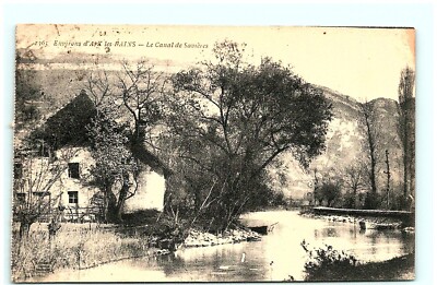 S02-0891, CANAL DE SAVIERES, AIX LES BAINS, C1910S FRANCE TO BELGIUM, *