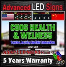 LED Sign Outdoor Board Full Color Programmable 76" x 154" – Made in USA